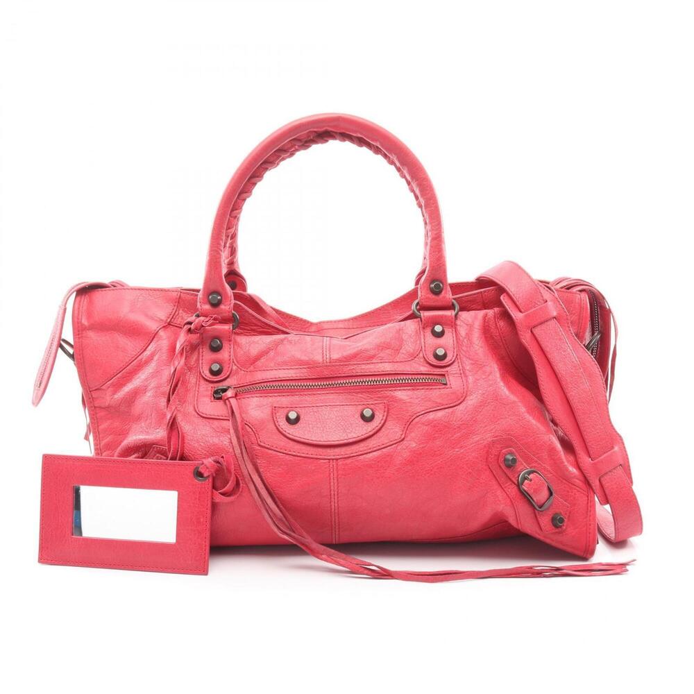 Balenciaga The Part Time 2-Way Handbag, Leather, Women's, Red - Picture 1 of 13